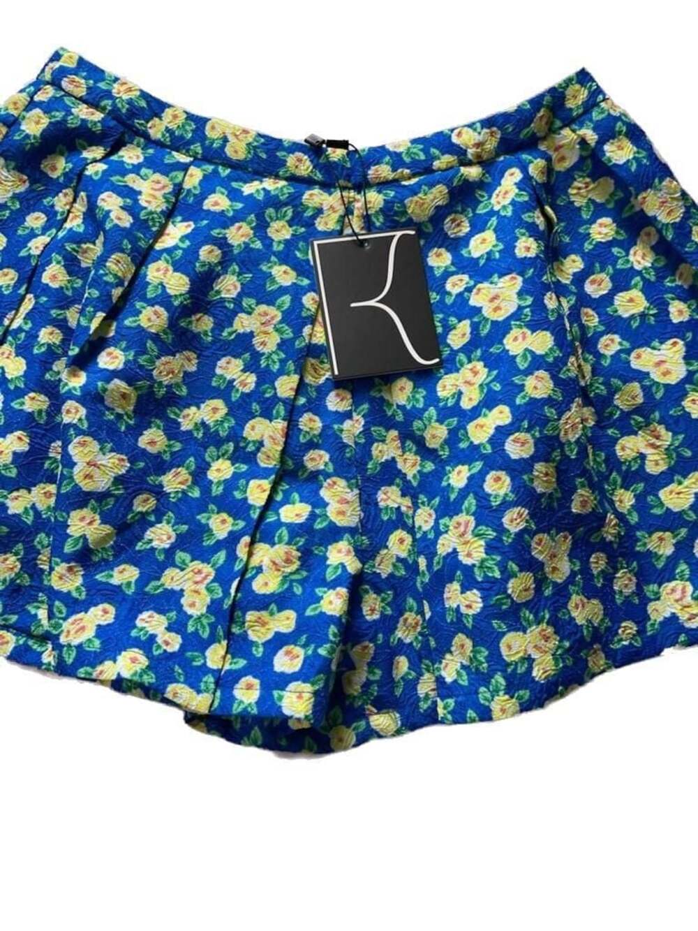 Dance & Marvel Floral Jacquard Skort Blue Size S